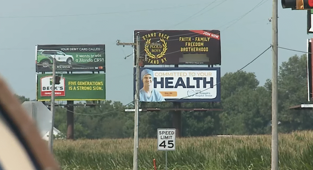 Proud Boys Billboard Illinois Proud Boys Billboard Illinois