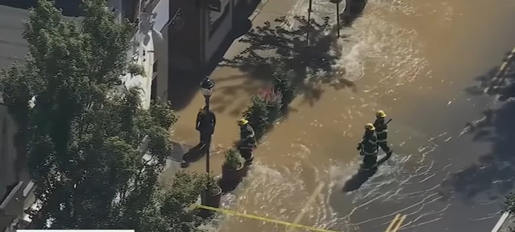 Water main break main street Water main break main street